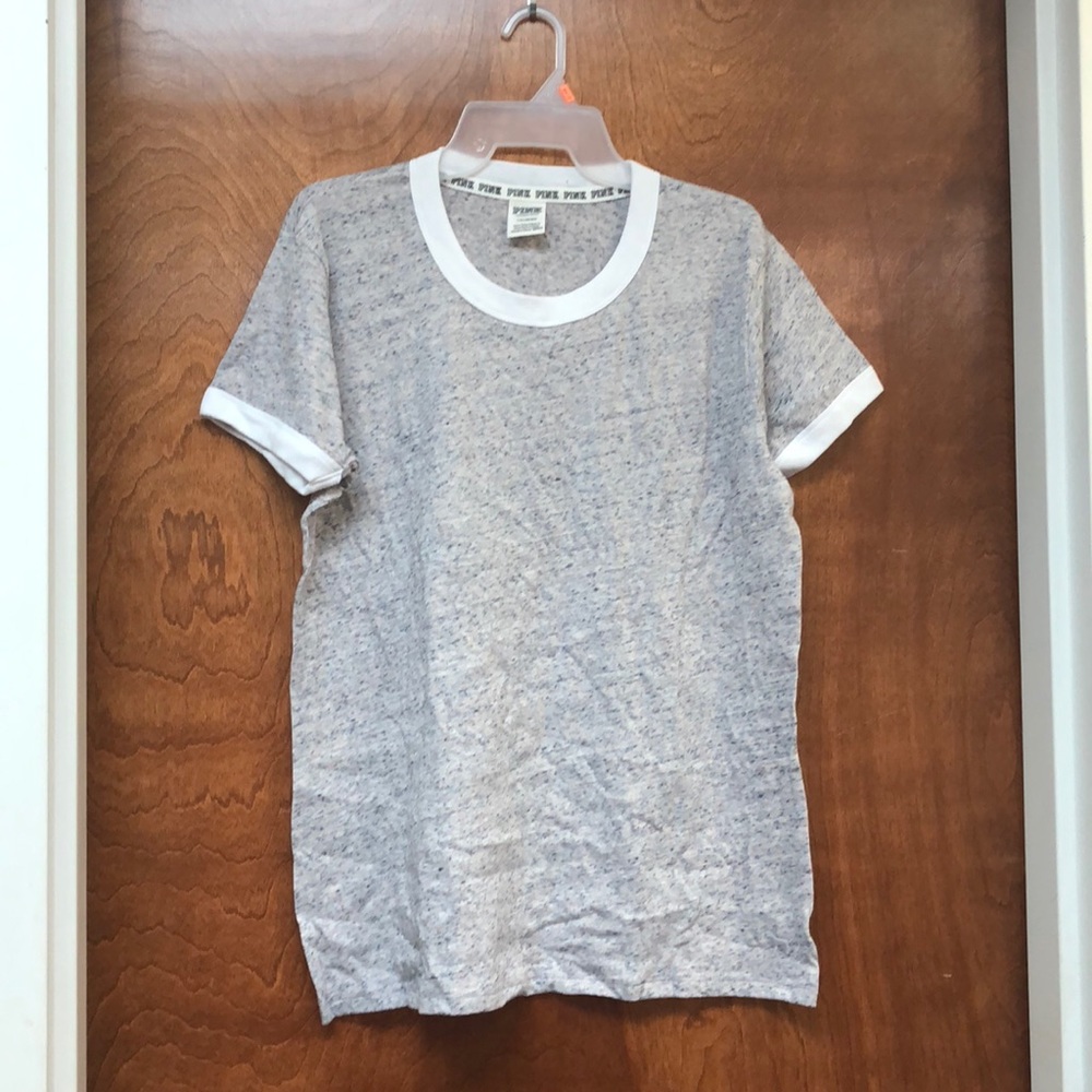 Speckled Victoria secret ringer shirt